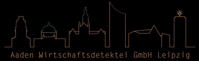 Skyline Leipzig, Banner der Aaden Detektei Leipzig; Detektiv in Leipzig, Privatdetektiv Leipzig
